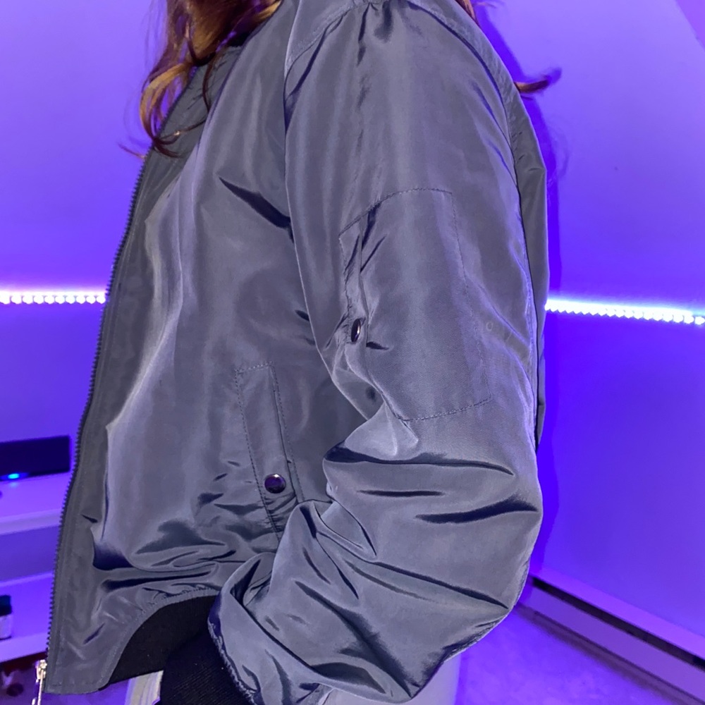 Badass Navy Bomber Jacket - Picture 2 of 2